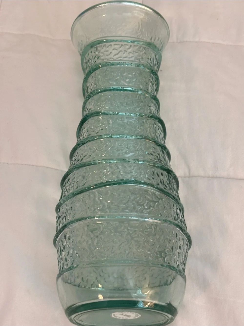 Vidrios San Miguel 2 Glass Vases - Teal and purplish brown handmade Spain